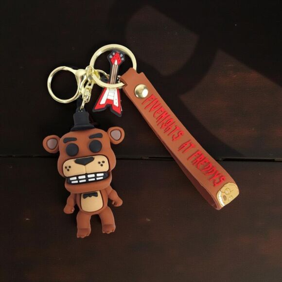 Five Nights At Freddys Glamrock Freddy Backpack Clip Keychain Figure B15 - Picture 1 of 4